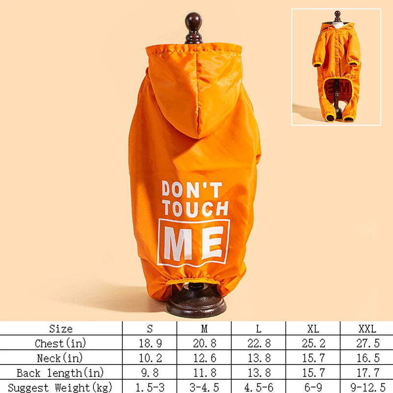 Hot selling dog clothes four-legged raincoat pet outdoor waterproof and dustproof clothes pet supplies