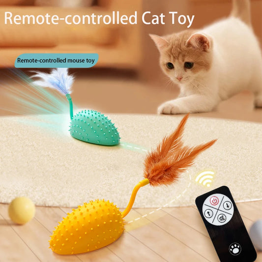 Smart Cat Toy 2 Modes Automatic Moving Remote Controlled Toy Mouse for Cats Dog Interactive Playing Kitten Training Pet Supplies