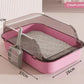 Kitty Sandbox Cat Litter Box Semi-enclosed Splashproof Cat Tray Cat Toilet Cleaning Basin Supplies Pet Toilet Kitten Tray Bedpan