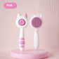 Self Cleaning Cat Dog Brush Stainless Steel Teeth Deshedding Tool Ergonomic Handle Grooming Comb for Long Short Hair Pets