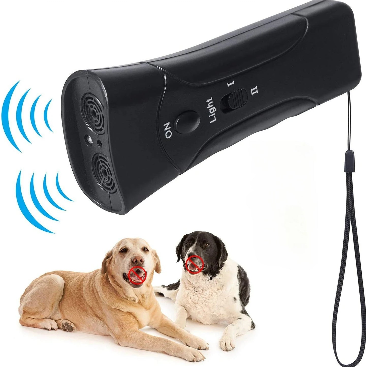 Ultrasonic Dog Barking Deterrent Trainer with LED Light Stop Bark Control Device for Pets Training