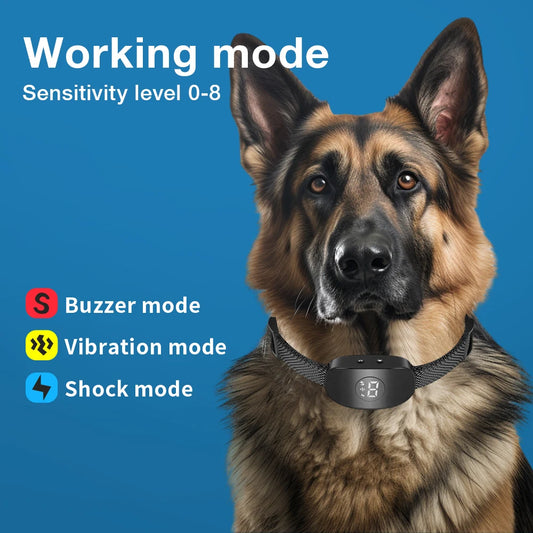Anti Barking Dog Collar Rechargeable Bark Stopper Automatic Dog Bark Collar Electric Dog Shock Collar Waterproof Training Collar