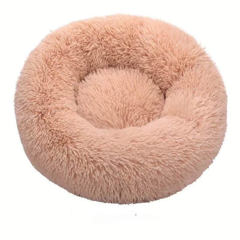 Cuddler for Small Medium Pets For Dogs Cats Round Donut Pet Bed 40cm 50cm 60cm Fluffy Soft Dog Cat Bed Anti-anxiety