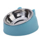 Eco-Friendly1PC Stainless Steel Cat Bowl, 15° Inclined Pet Food Dish with Non-Slip Base, Anti-Choke Feeder for Cats/Kittens/Dogs