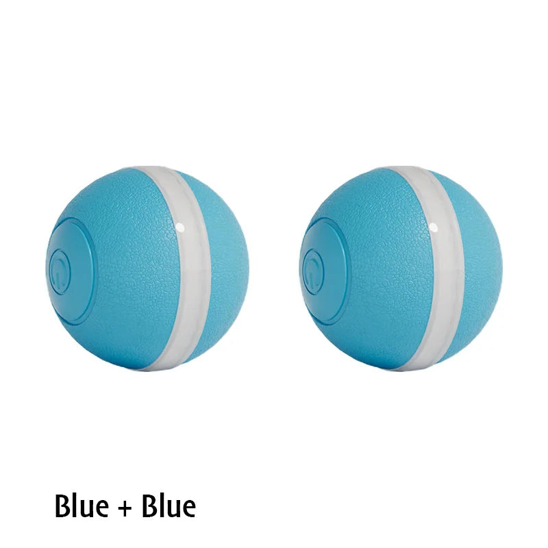 Silent Electric Smart Ball Cat Toys Automatic Rolling Interactive Ball USB LED Light Pet Toy Dog Cat Teaser Training 1～2pcs