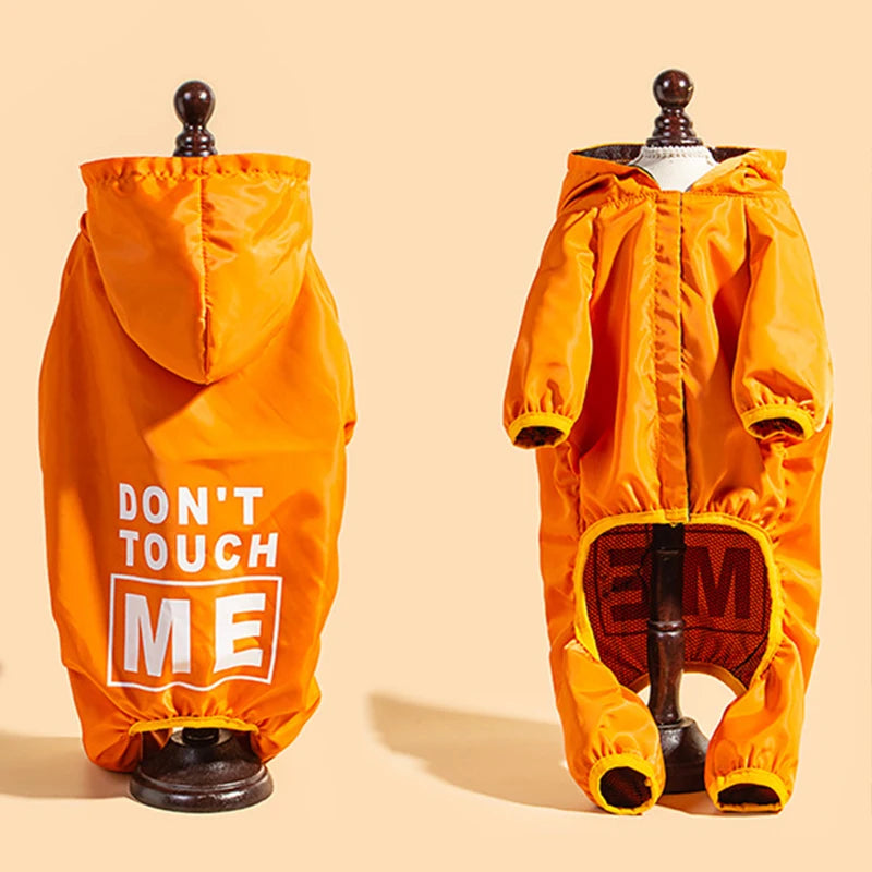 Hot selling dog clothes four-legged raincoat pet outdoor waterproof and dustproof clothes pet supplies