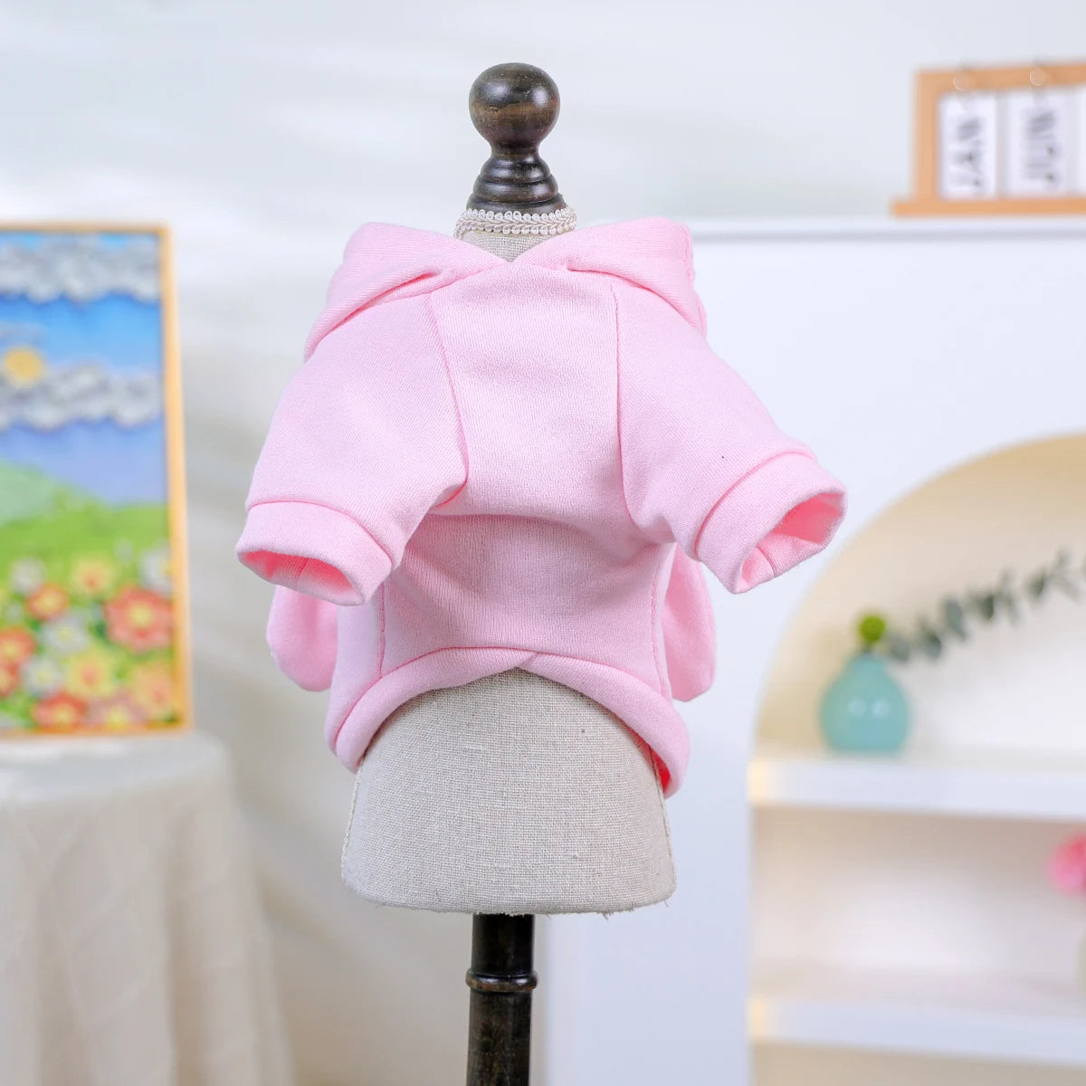 Pet Pink Rabbit Sweater, Cat and Dog Wear Spring and Autumn Comfortable Puppy Clothes, Happy Dog Autumn and Winter Warm Hoodie