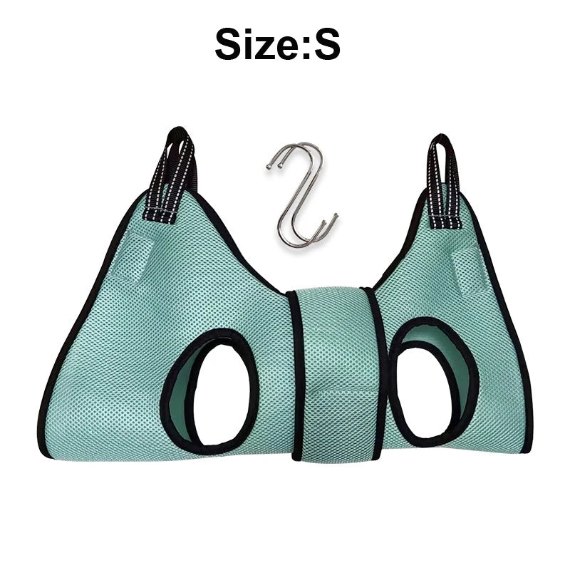 Pet Grooming Hammock Harness Nail Trimming Pet Hammock Small Dog Groming Sling for Small Dogs with Security Strap Sling