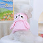 Pet Pink Rabbit Sweater, Cat and Dog Wear Spring and Autumn Comfortable Puppy Clothes, Happy Dog Autumn and Winter Warm Hoodie