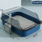 Kitty Sandbox Cat Litter Box Semi-enclosed Splashproof Cat Tray Cat Toilet Cleaning Basin Supplies Pet Toilet Kitten Tray Bedpan
