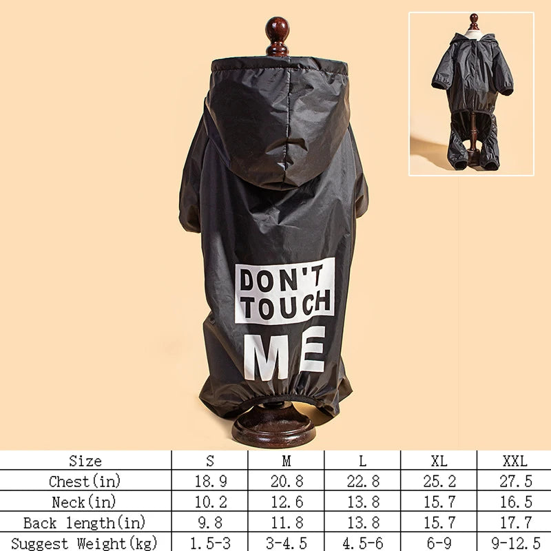 Hot selling dog clothes four-legged raincoat pet outdoor waterproof and dustproof clothes pet supplies
