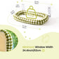 Mewoofun Foldable Cat Window Perch with 4 Strong Suction Cups Cordless Cat Window Hammock Removable Soft Cover White Brown Green